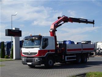 Renault LANDER 430/6X4/BOX-6,2 M+CRANE HMF 3000/RADIO