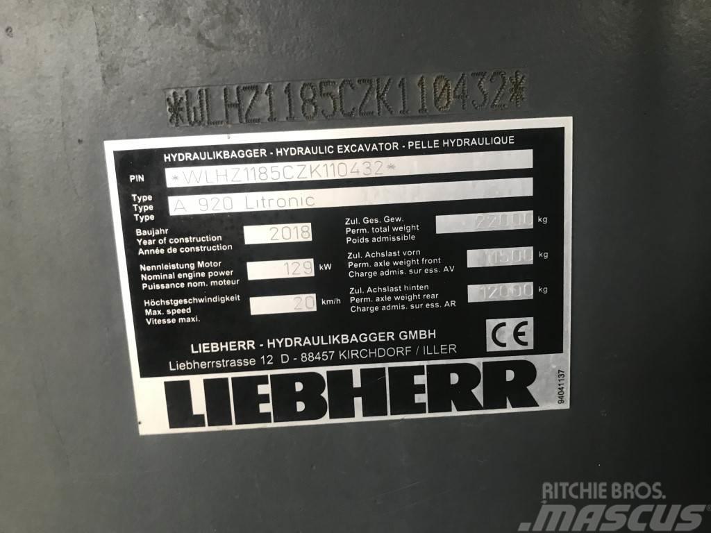 Liebherr A 920 Litronic Kolesové rýpadlá