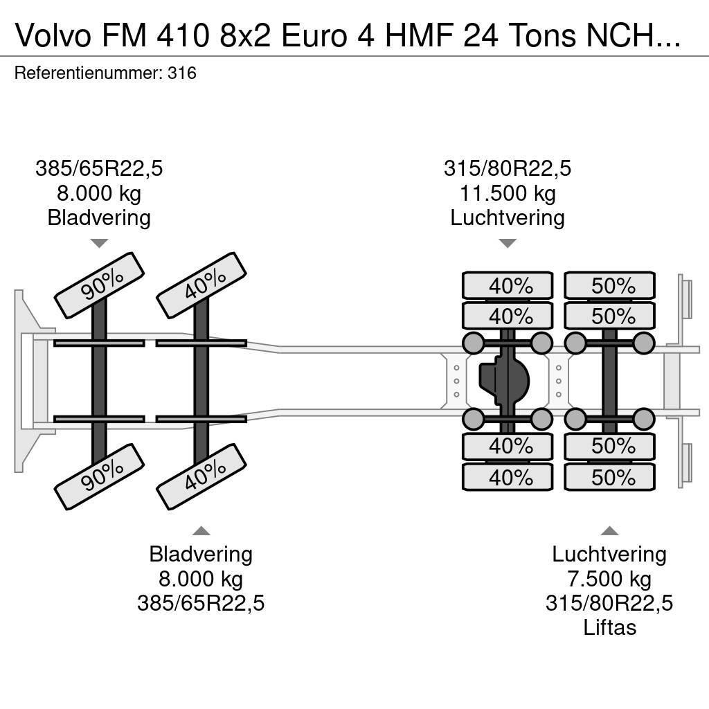 Volvo FM 410 8x2 Euro 4 HMF 24 Tons NCH Cable System! Hákový nosič kontajnerov