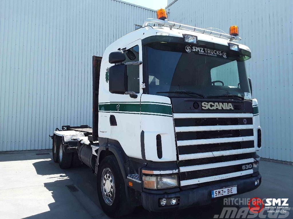 Scania 144 530 6x4 manual pump Plošinové nákladné automobily/nákladné automobily so sklápacími bočnicami