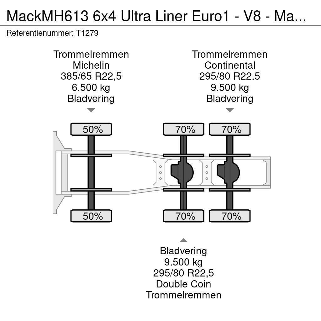 Mack MH613 6x4 Ultra Liner Euro1 - V8 - Manual - PTO - Ťahače