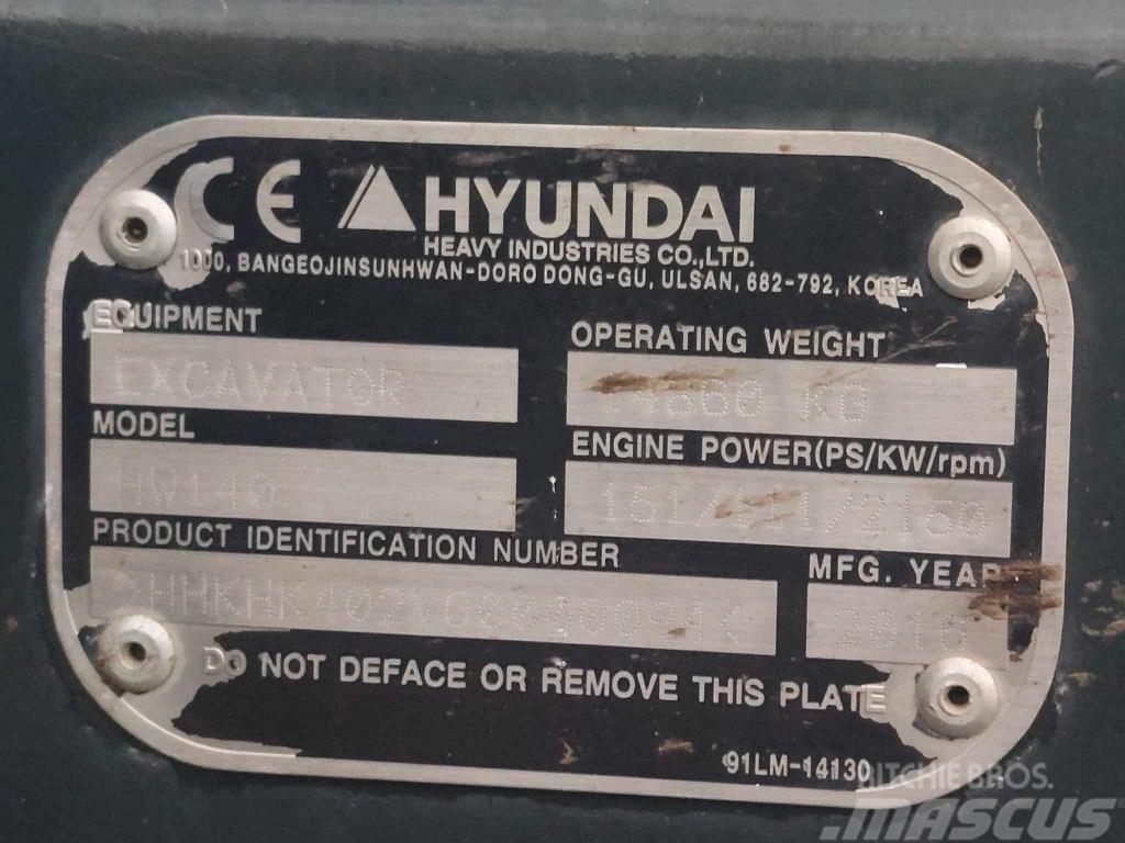 Hyundai HW140 Kolesové rýpadlá