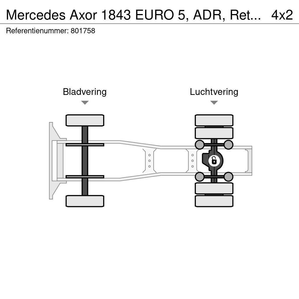 Mercedes-Benz Axor 1843 EURO 5, ADR, Retarder Ťahače