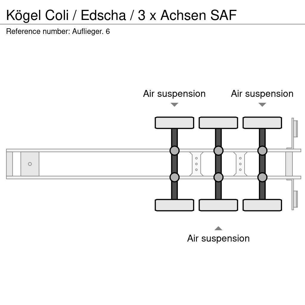 Kögel Coli / Edscha / 3 x Achsen SAF Plachtové návesy