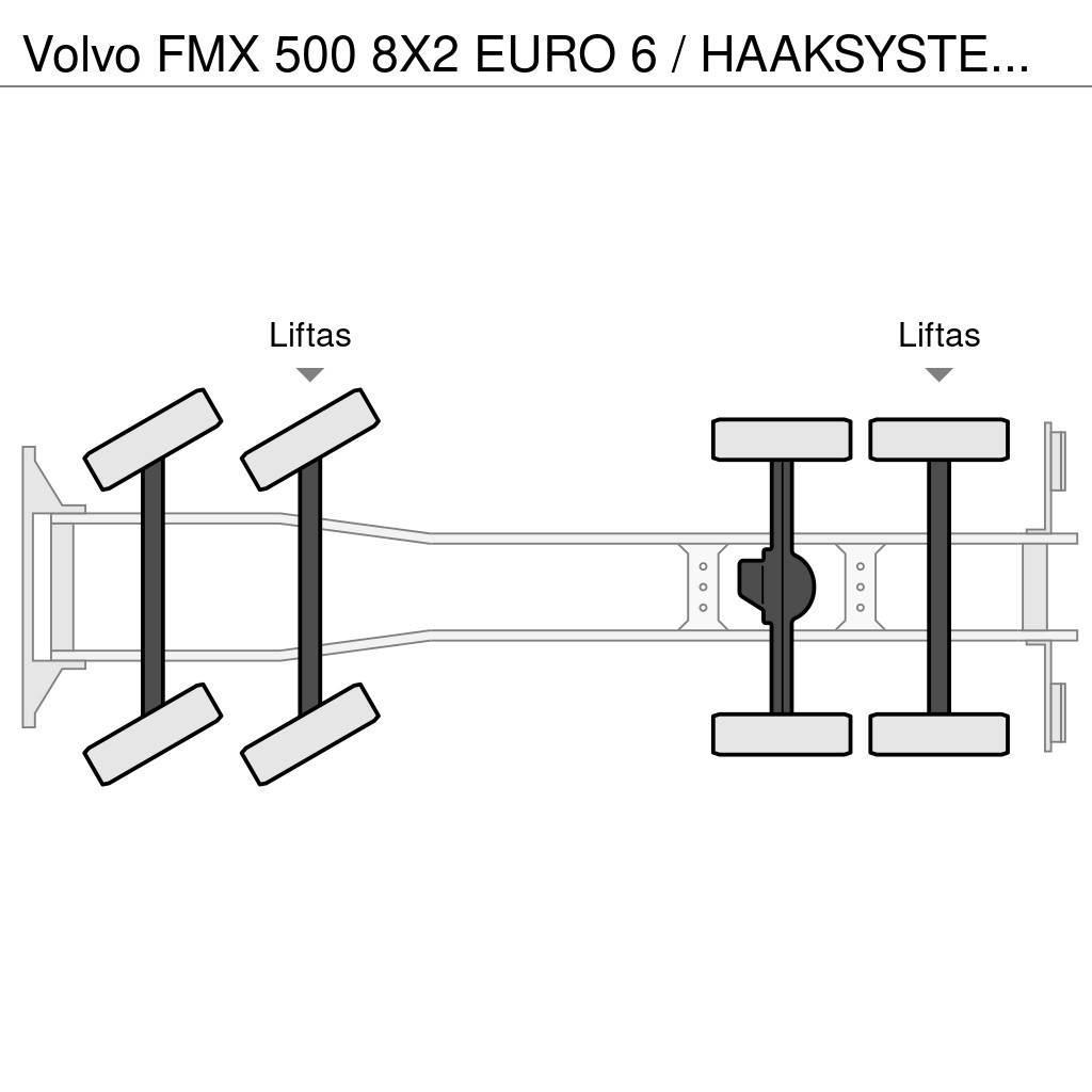 Volvo FMX 500 8X2 EURO 6 / HAAKSYSTEEM / PERFECT CONDITI Hákový nosič kontajnerov