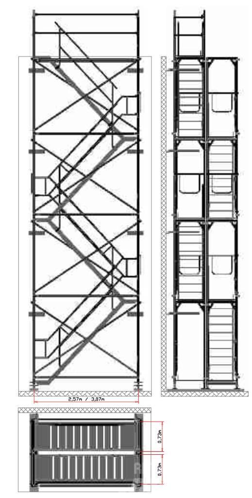  Gerüst Treppe Treppenturm 12m Lešenárske zariadenie