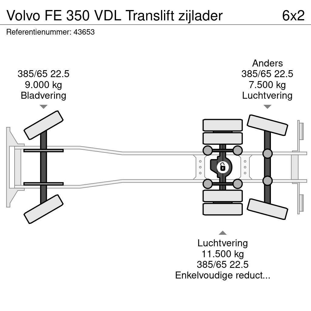 Volvo FE 350 VDL Translift zijlader Smetiarske vozidlá
