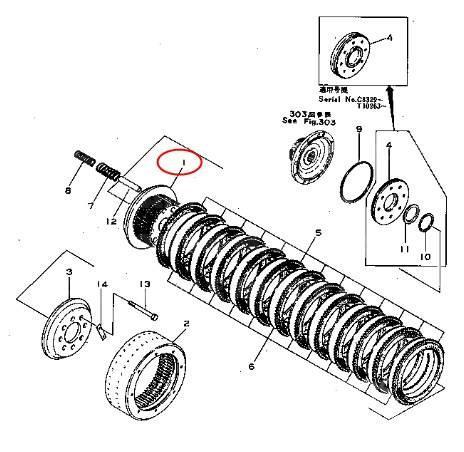 Komatsu D155A-1 steering clutch drum 175-22-21271 Prevodovka