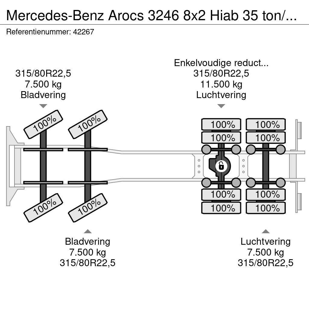 Mercedes-Benz Arocs 3246 8x2 Hiab 35 ton/meter laadkraan + Fly-J Univerzálne terénne žeriavy
