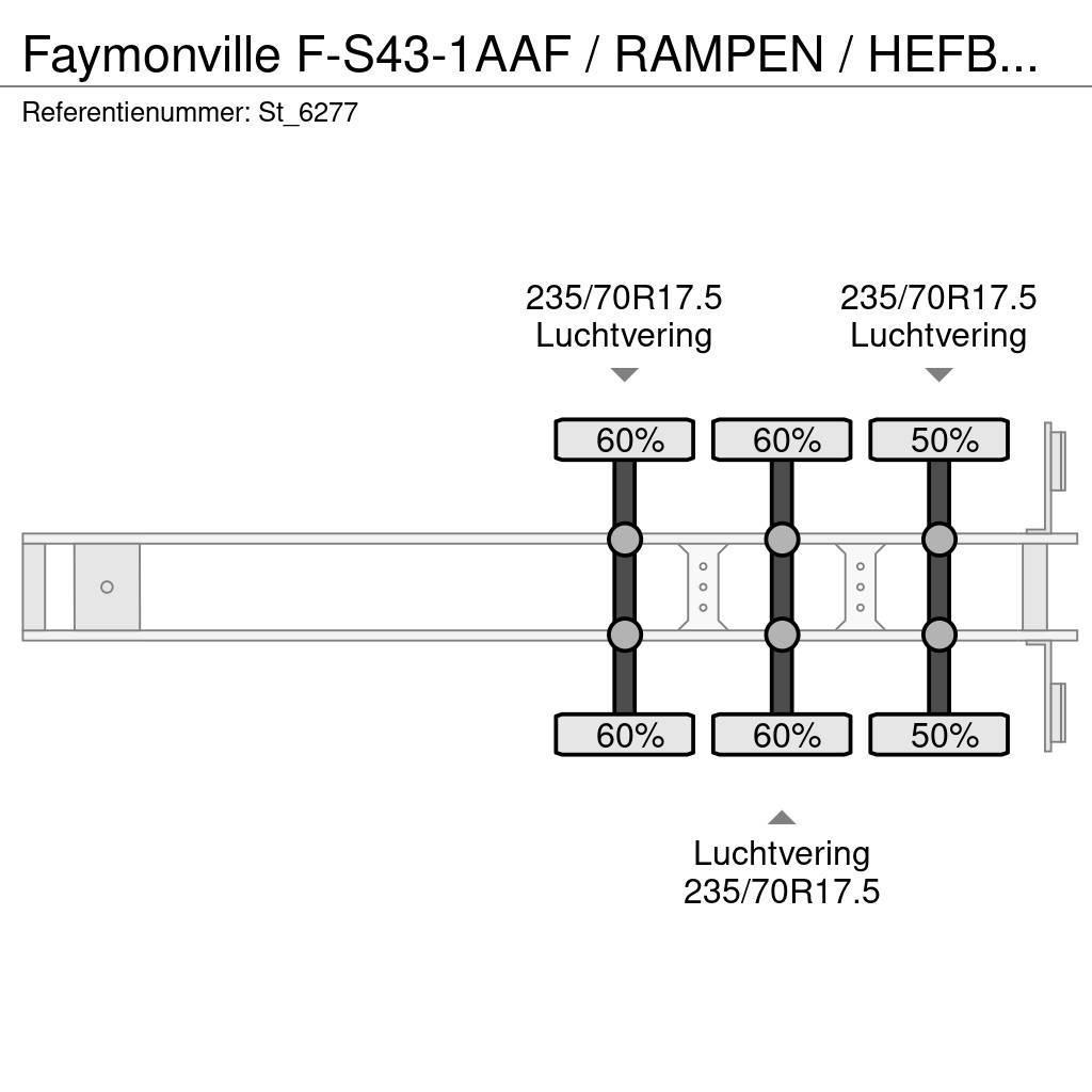 Faymonville F-S43-1AAF / RAMPEN / HEFBED / UITSCHUIFBAAR Podvalníkové návesy