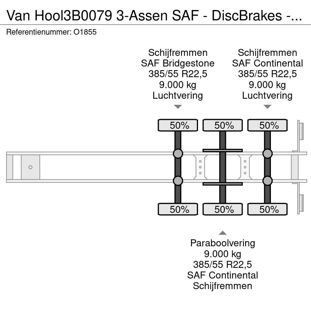 Van Hool 3B0079 3-Assen SAF - DiscBrakes - ADR - Backslider Kontajnerové návesy