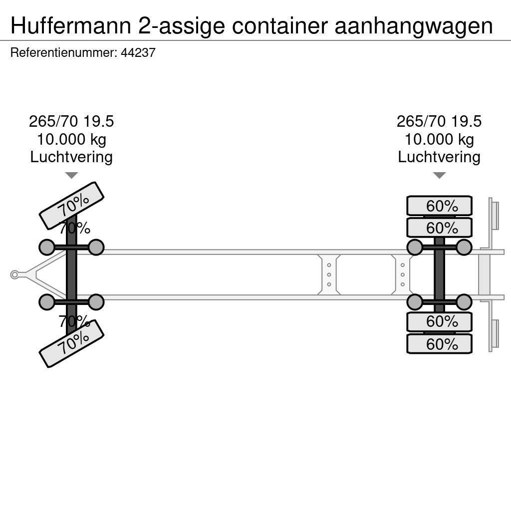 Hüffermann 2-assige container aanhangwagen Kontajnerové prívesy