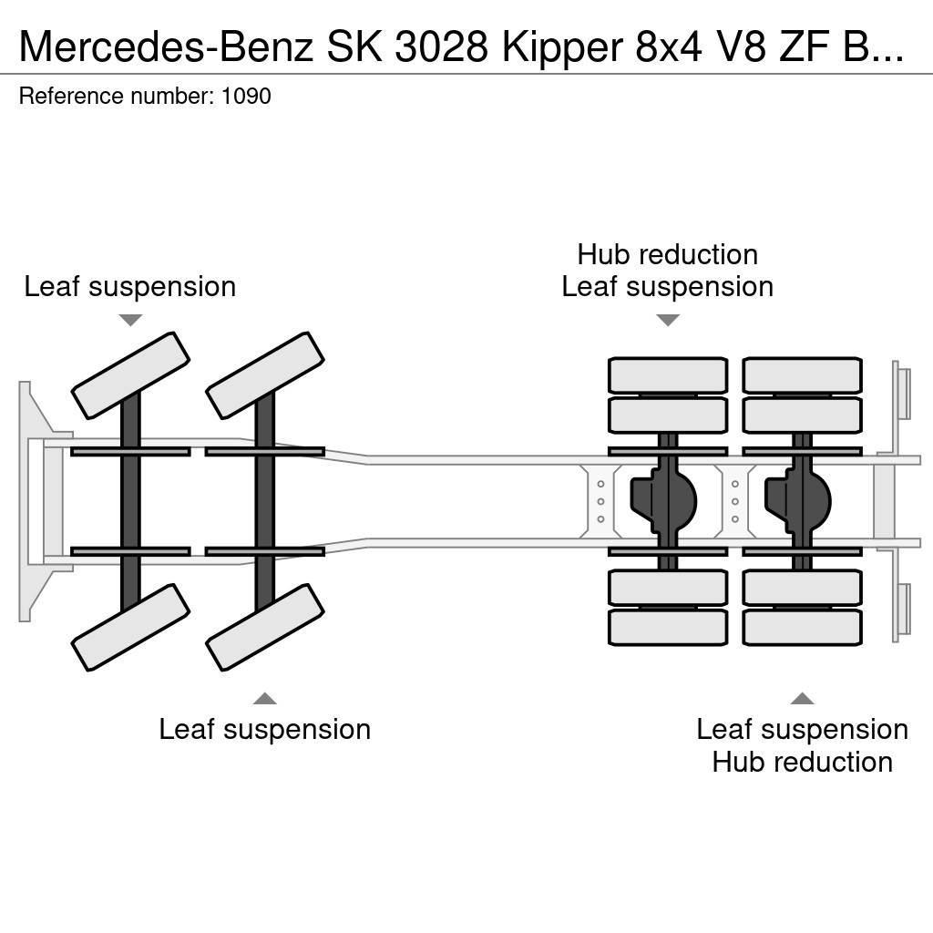 Mercedes-Benz SK 3028 Kipper 8x4 V8 ZF Big Axle Good Condition Sklápače