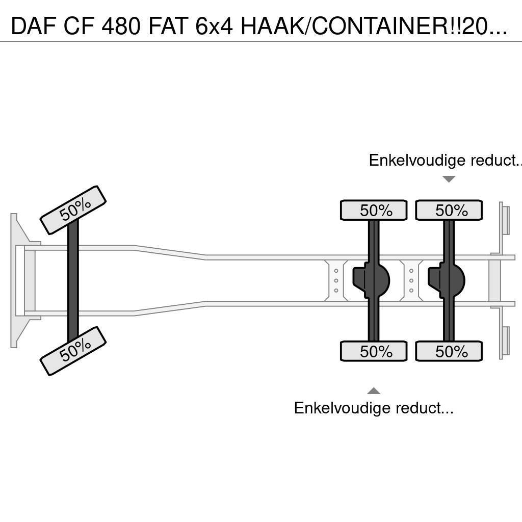 DAF CF 480 FAT 6x4 HAAK/CONTAINER!!2021!!34dkm!! Hákový nosič kontajnerov