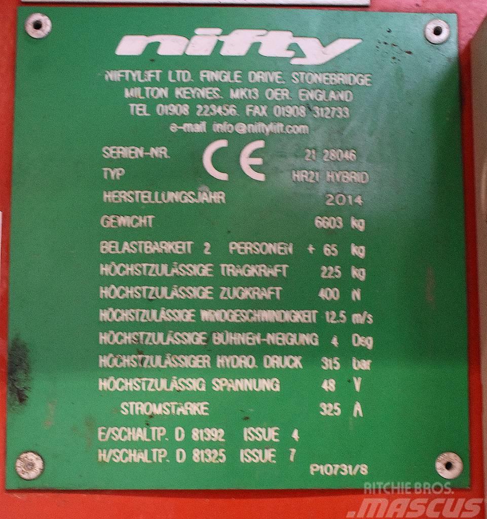 Niftylift BS2191 - HR21 Kĺbové plošiny