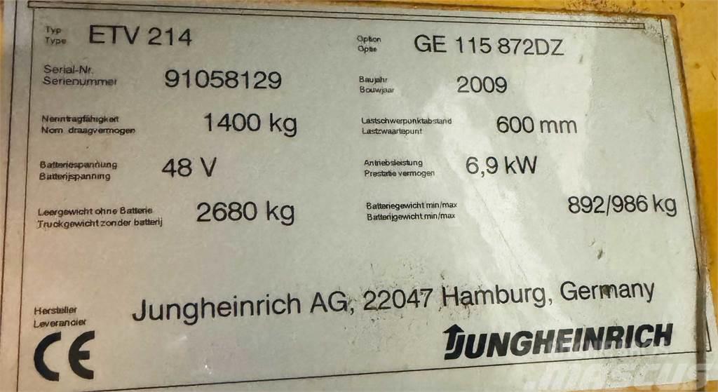 Jungheinrich ETV 214 - 8.720MM HUBHÖHE - 3.196 STD. -NEUWERTIG Mini rýpadlá < 7t