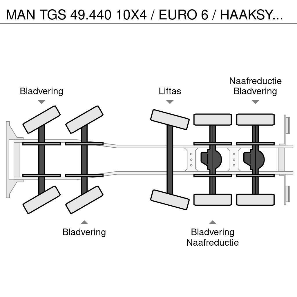 MAN TGS 49.440 10X4 / EURO 6 / HAAKSYSTEEM VDL 30 TONS Hákový nosič kontajnerov