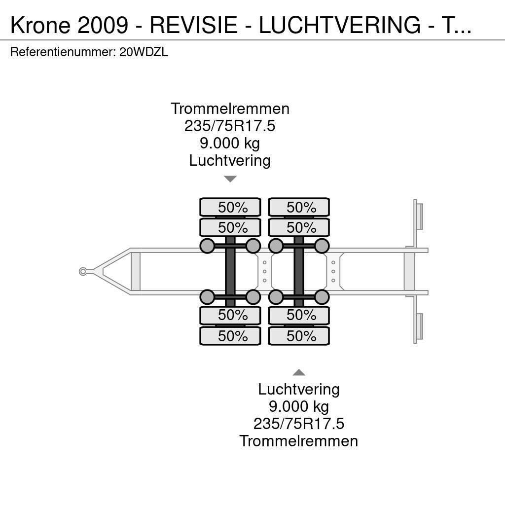 Krone 2009 - REVISIE - LUCHTVERING - TROMMELREM Prívesy na prepravu automobilov