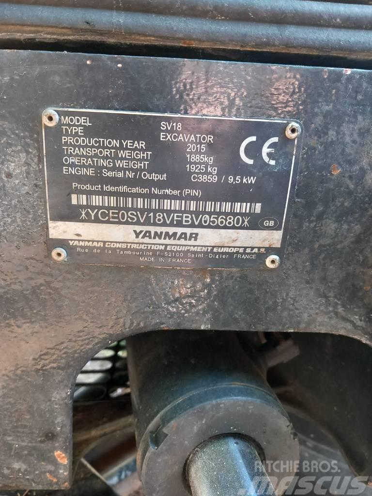 Yanmar SV 18 Mini rýpadlá < 7t