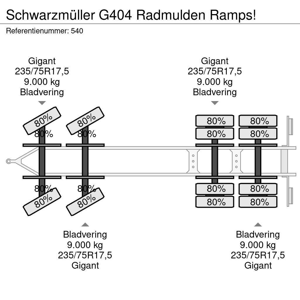 Schwarzmüller G404 Radmulden Ramps! Nízko rámové nákladné automobily