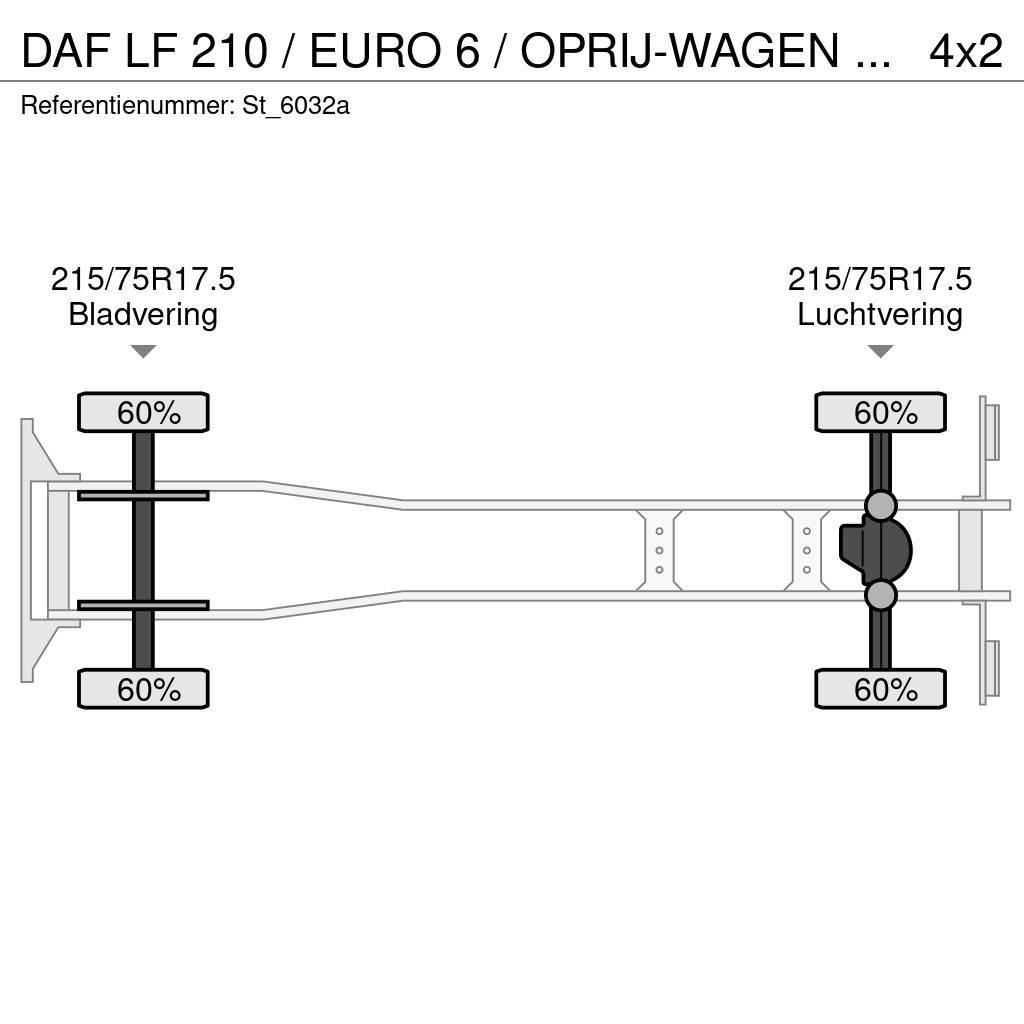 DAF LF 210 / EURO 6 / OPRIJ-WAGEN / MACHINE TRANSPORT Vehicle transporters
