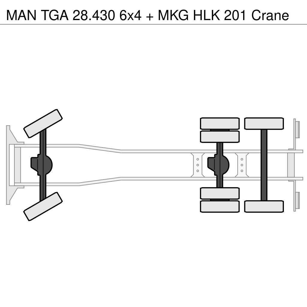 MAN TGA 28.430 6x4 + MKG HLK 201 Crane Univerzálne terénne žeriavy