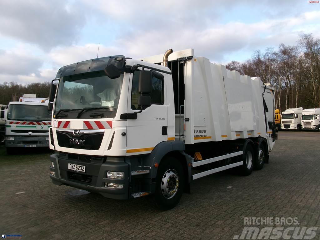 MAN TGM 26.320 6X2 Euro 6 RHD Faun refuse truck Smetiarske vozidlá