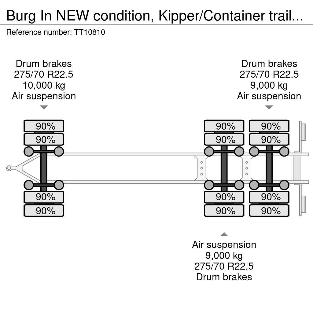 Burg In NEW condition, Kipper/Container trailer Kontajnerové prívesy