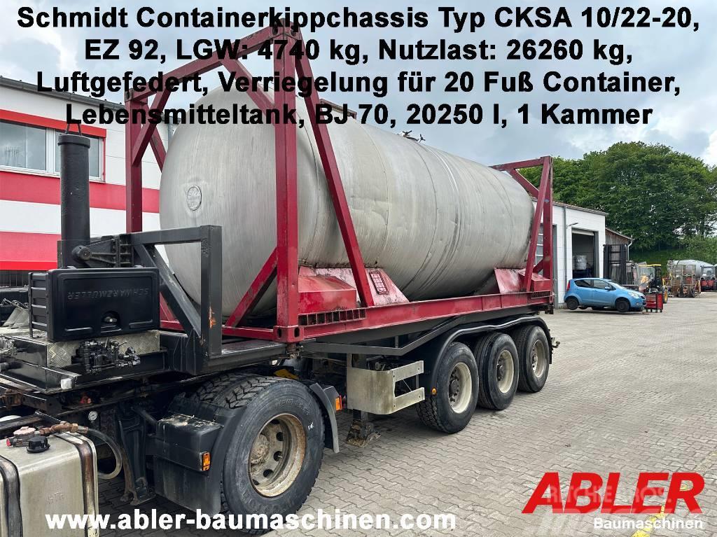 Schmidt CKSA 10/22-20 Containerkippchassis mit Tank Kontajnerové návesy