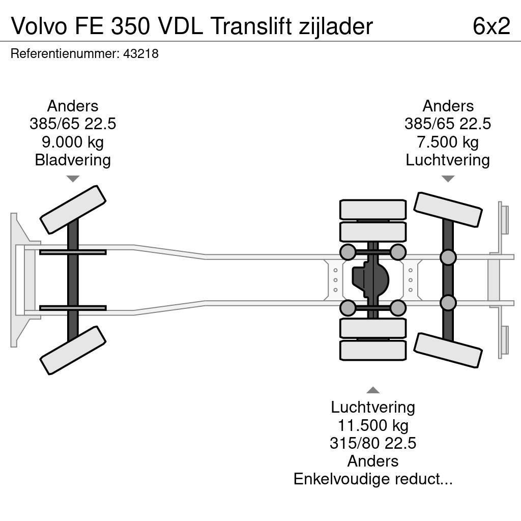 Volvo FE 350 VDL Translift zijlader Smetiarske vozidlá