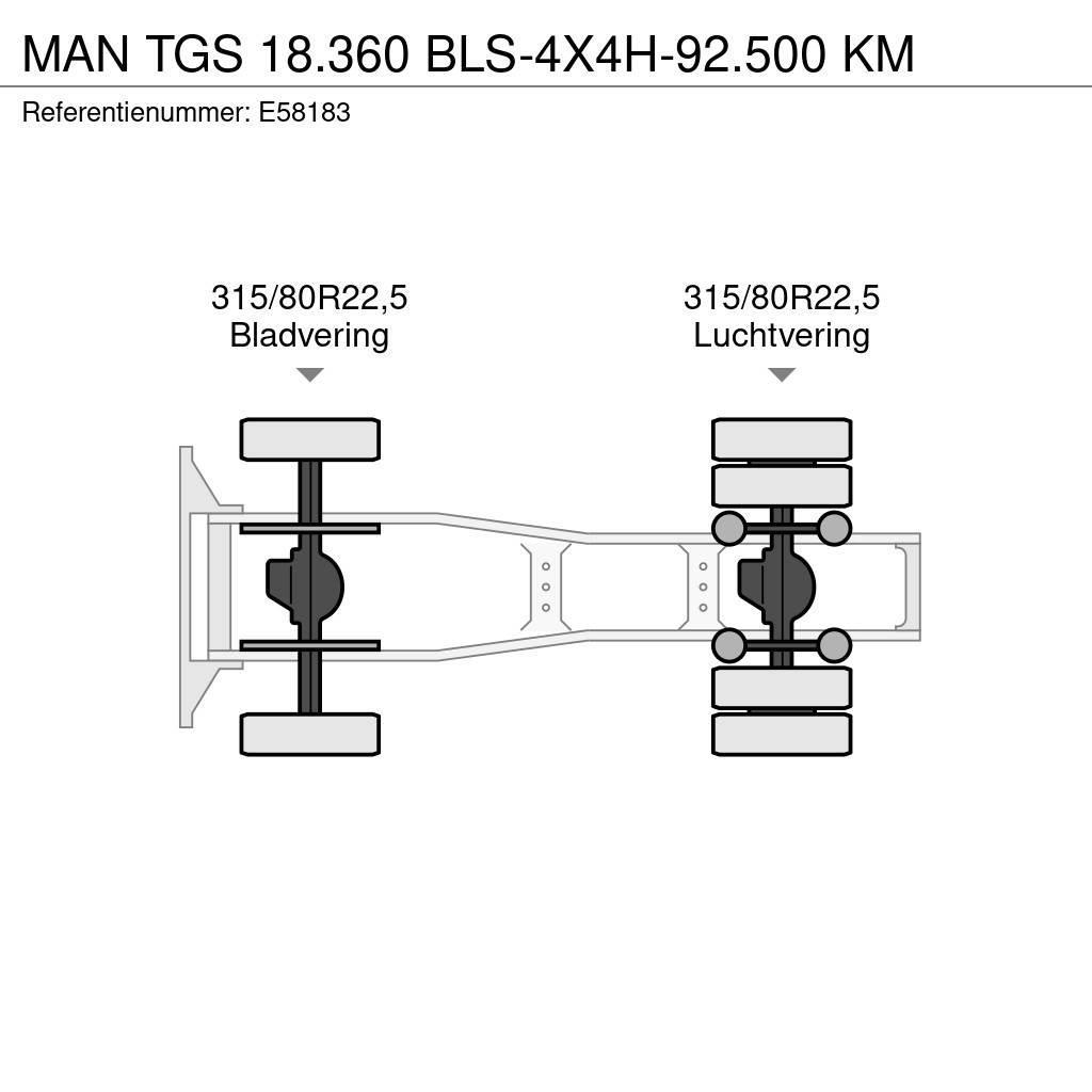 MAN TGS 18.360 BLS-4X4H-92.500 KM Ťahače