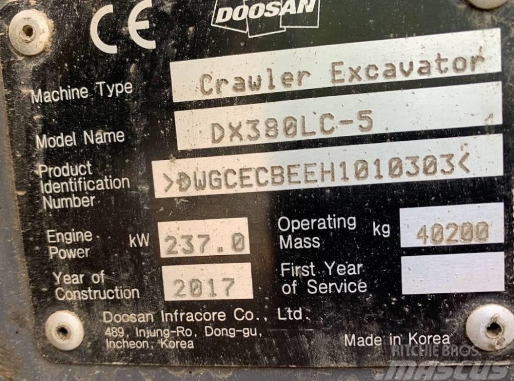Doosan DX 380 LC-5 Pásové rýpadlá