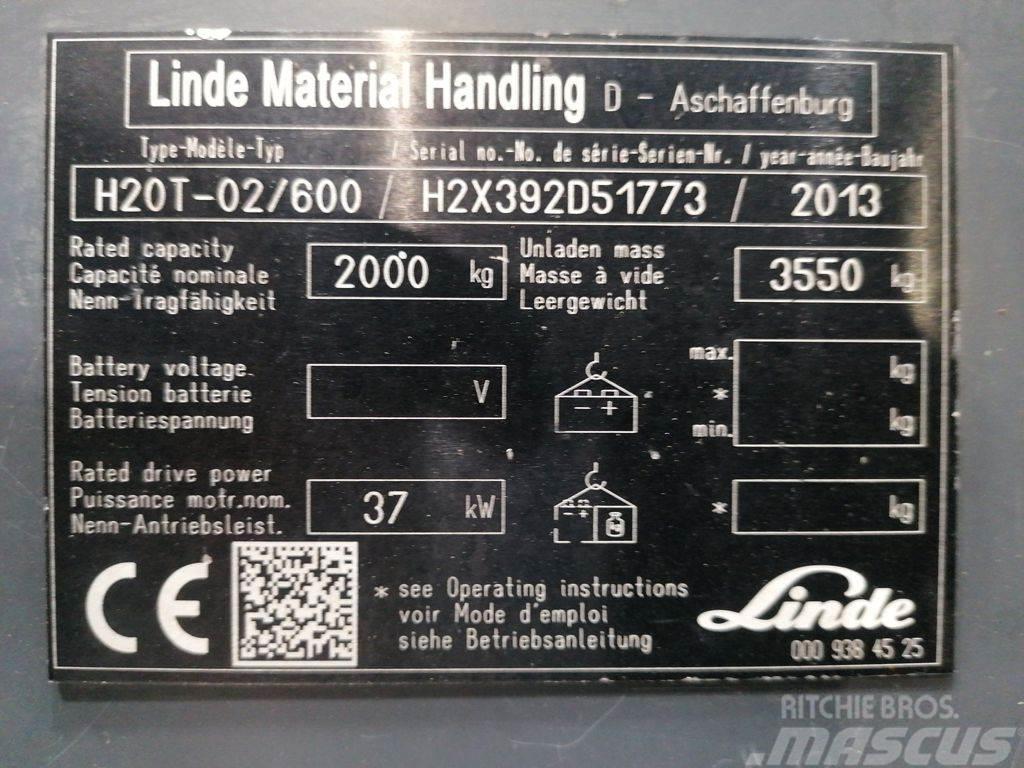 Linde H20T-02/600 LPG vozíky