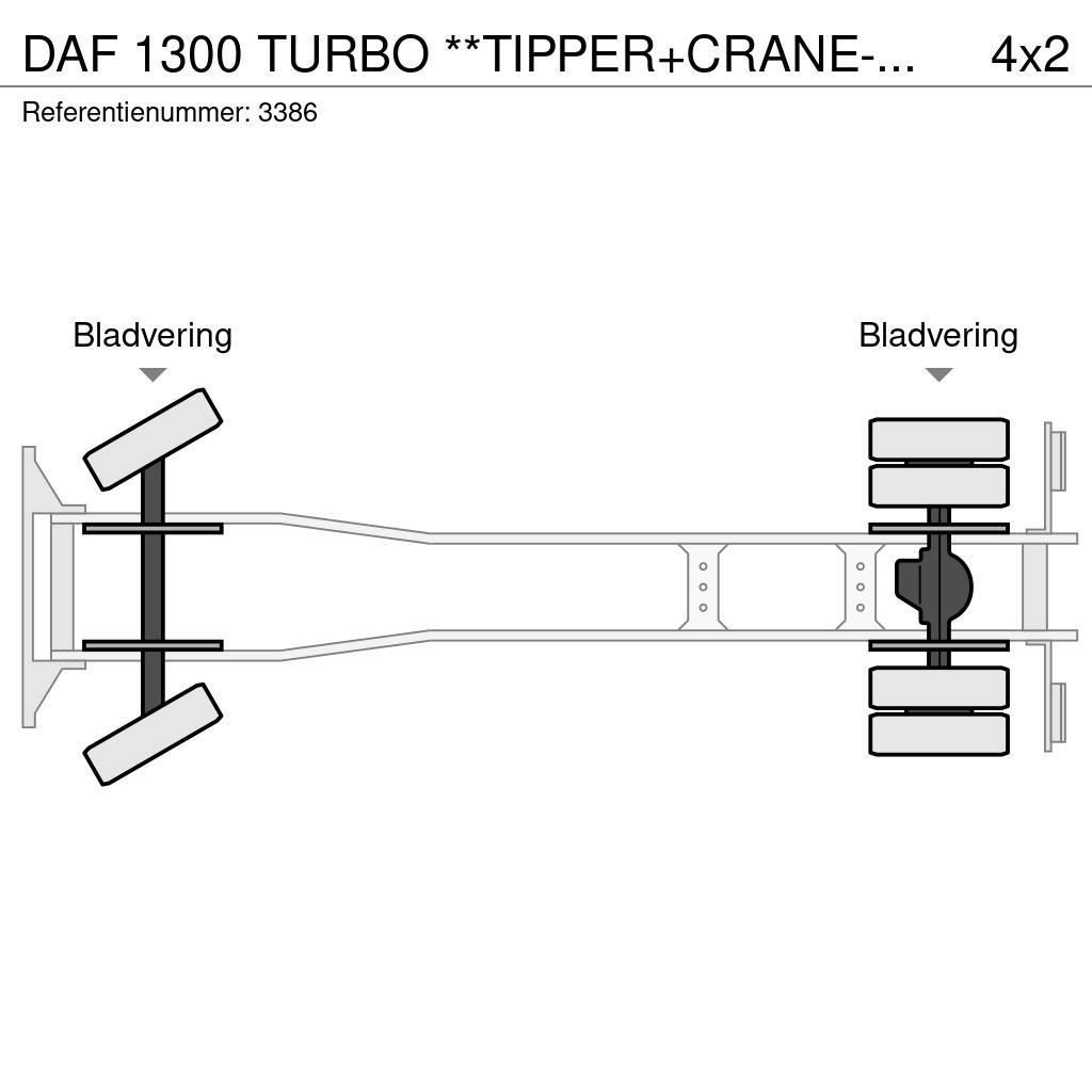 DAF 1300 TURBO **TIPPER+CRANE-BELGIAN TRUCK*TOPSHAPE** Tipper trucks