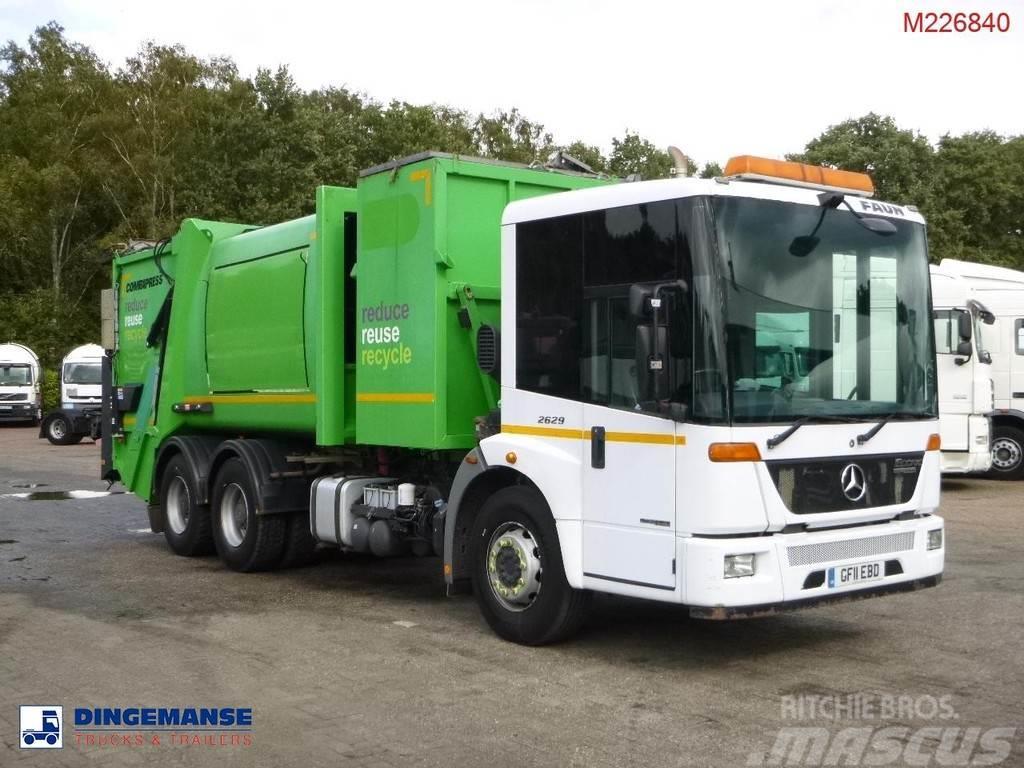 Mercedes-Benz Econic 2629LL 6x4 RHD Faun refuse truck Smetiarske vozidlá