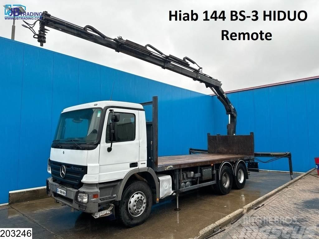 Mercedes-Benz Actros 2632 6x4, Hiab, Remote, Steel suspension Plošinové nákladné automobily/nákladné automobily so sklápacími bočnicami