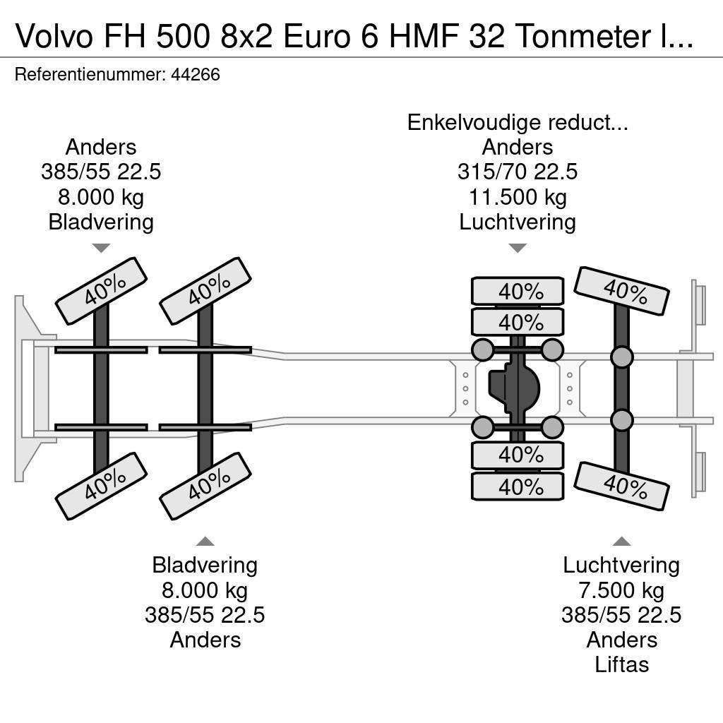 Volvo FH 500 8x2 Euro 6 HMF 32 Tonmeter laadkraan + Fly- Univerzálne terénne žeriavy