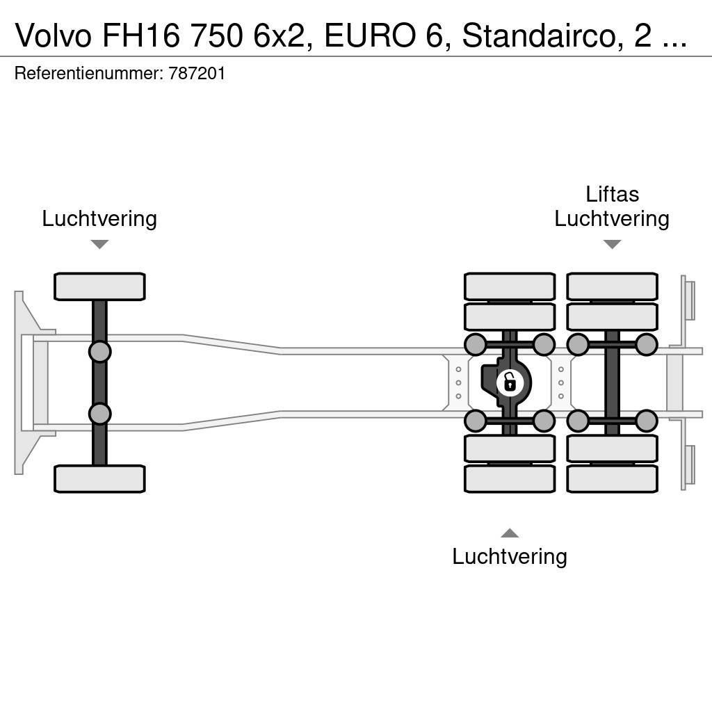 Volvo FH16 750 6x2, EURO 6, Standairco, 2 Units Nákladné vozidlá bez nadstavby