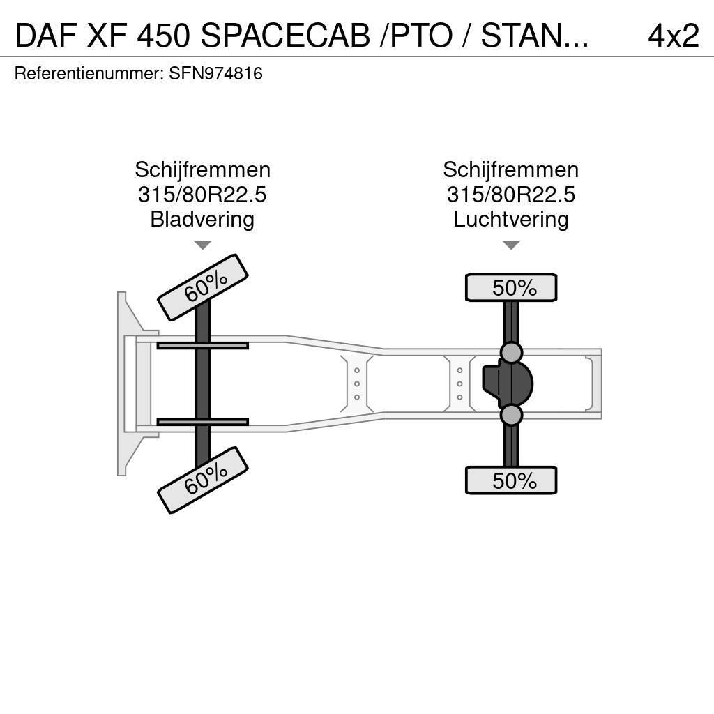 DAF XF 450 SPACECAB /PTO / STANDAIRCO Ťahače