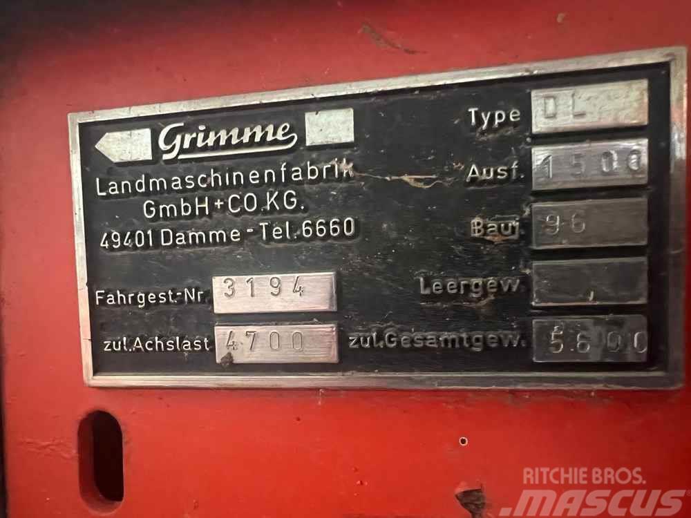 Grimme DL1500 Zemiakové kombajny