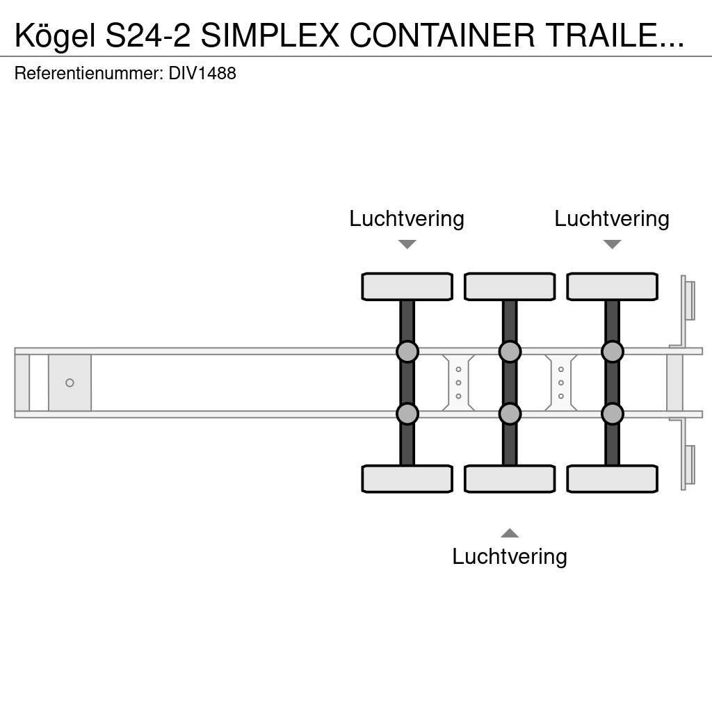 Kögel S24-2 SIMPLEX CONTAINER TRAILER (5 units) Kontajnerové návesy