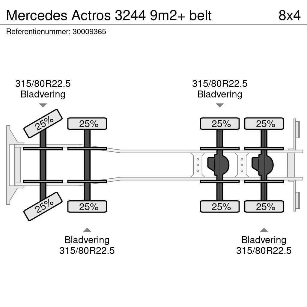 Mercedes-Benz Actros 3244 9m2+ belt Domiešavače betónu