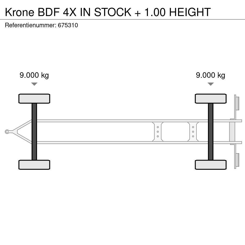 Krone BDF 4X IN STOCK + 1.00 HEIGHT Demontovateľné prívesy