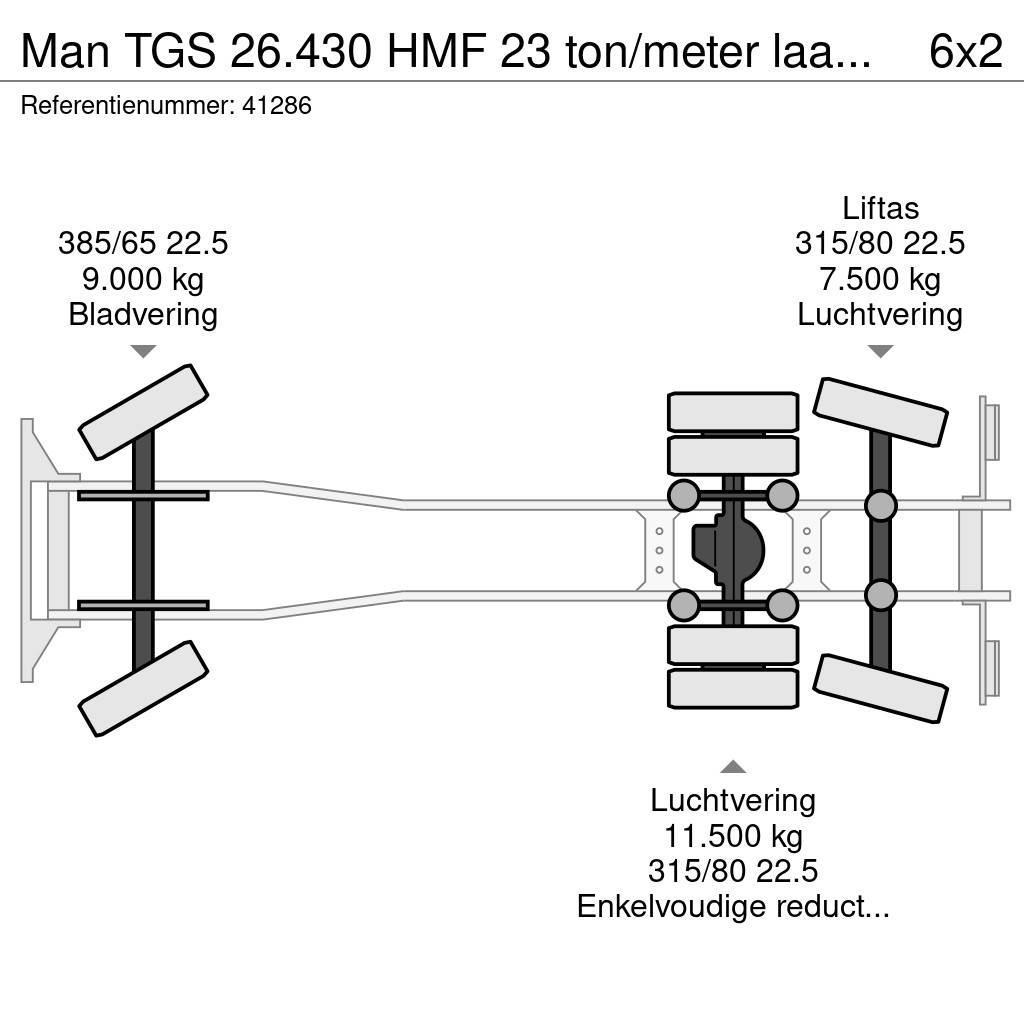MAN TGS 26.430 HMF 23 ton/meter laadkraan Hákový nosič kontajnerov
