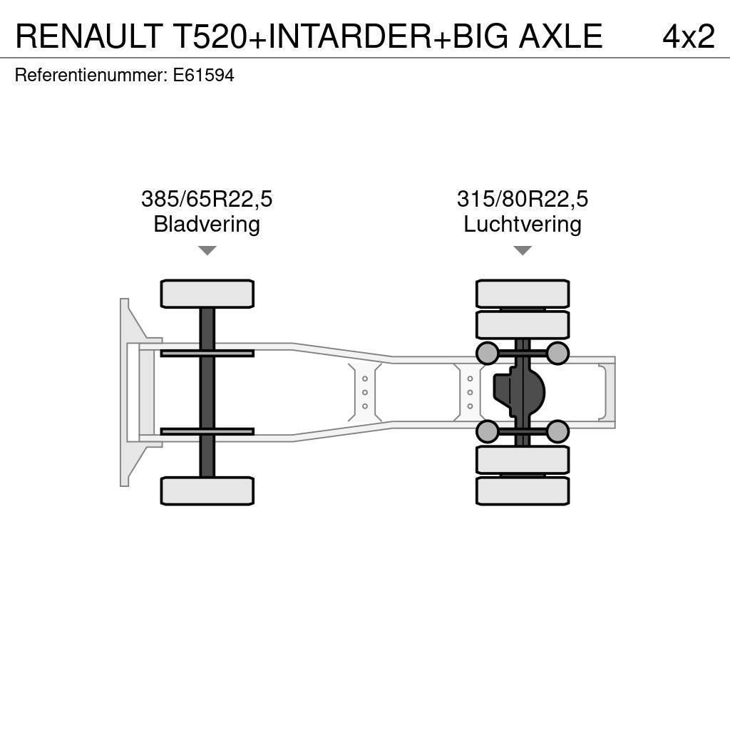 Renault T520+INTARDER+BIG AXLE Ťahače