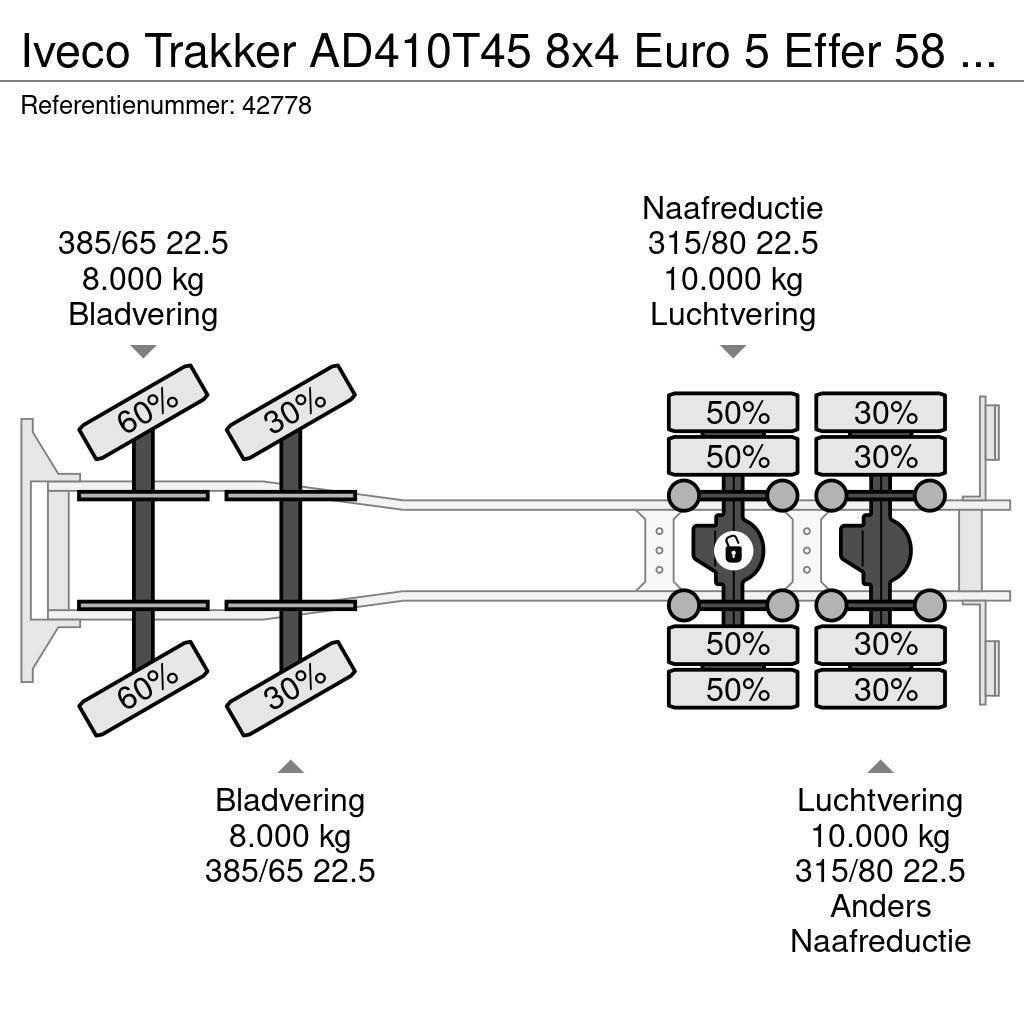 Iveco Trakker AD410T45 8x4 Euro 5 Effer 58 Tonmeter Univerzálne terénne žeriavy
