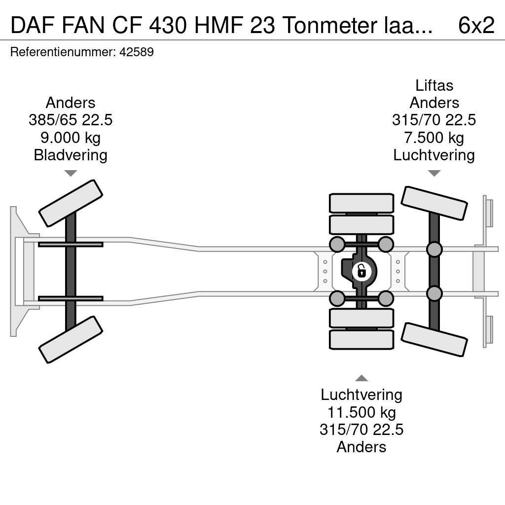 DAF FAN CF 430 HMF 23 Tonmeter laadkraan Hákový nosič kontajnerov