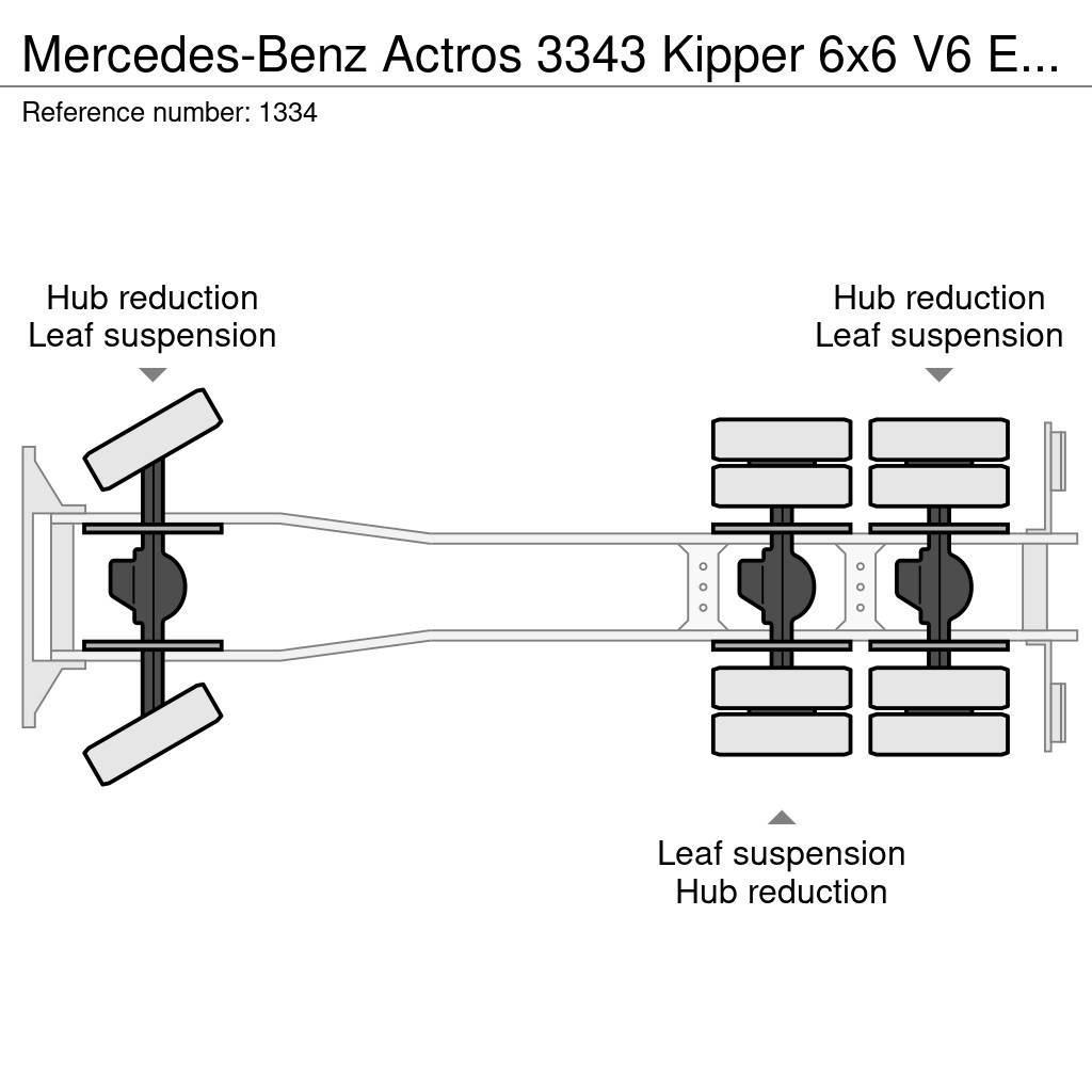 Mercedes-Benz Actros 3343 Kipper 6x6 V6 EPS Gearbox Full Steel B Sklápače