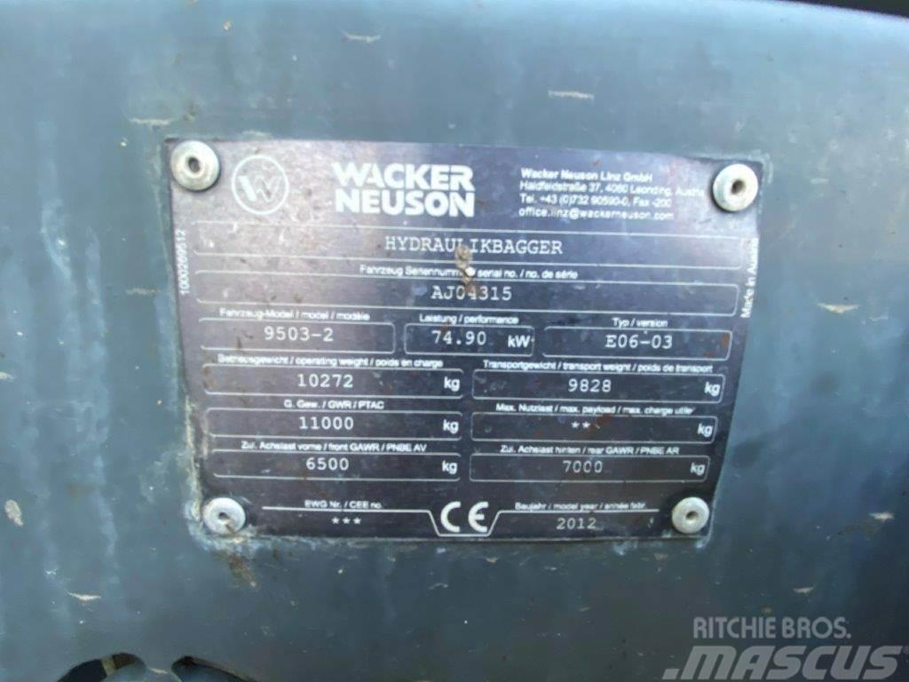 Wacker Neuson 9503-2 WD Mobilbagger Klima Löffel MS08 Kolesové rýpadlá
