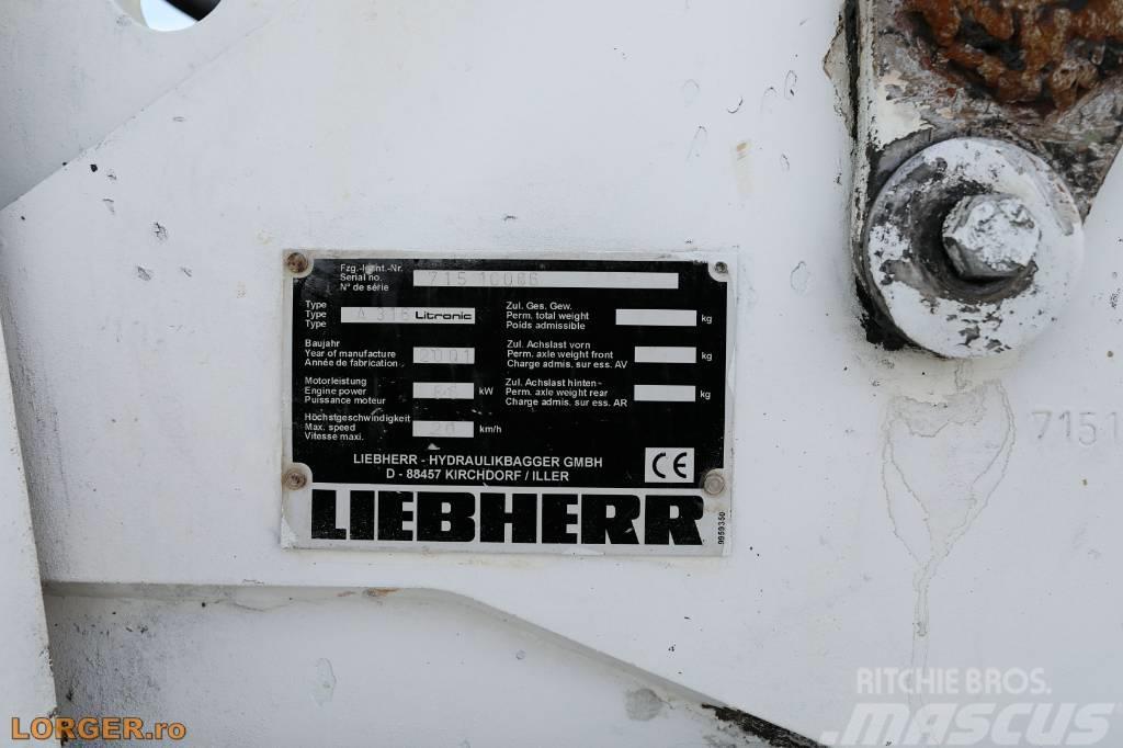 Liebherr A 316 Litronic Kolesové rýpadlá
